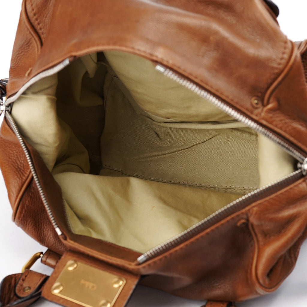 Brown Leather Paddington Padlock Shoulder Bag
