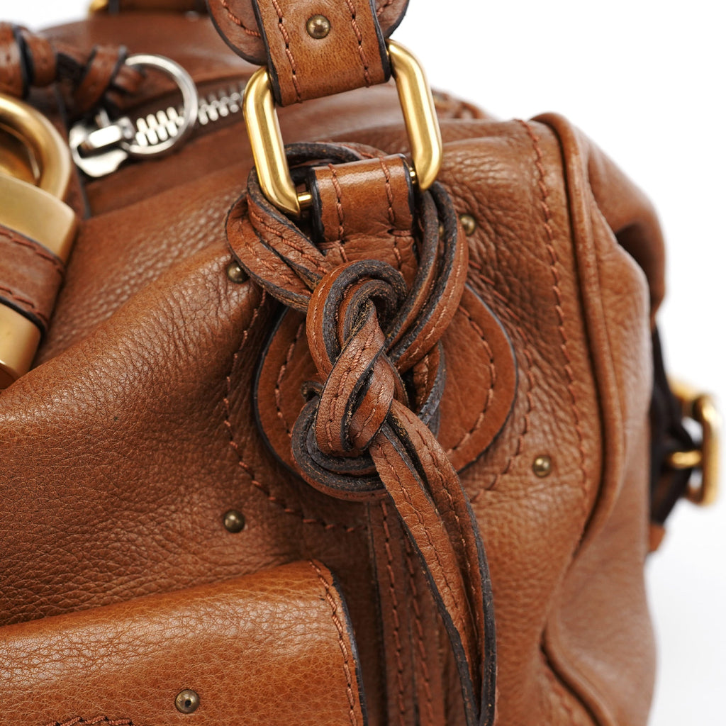 Brown Leather Paddington Padlock Shoulder Bag