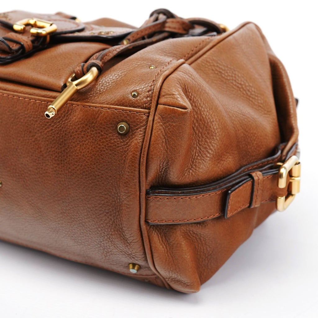 Brown Leather Paddington Padlock Shoulder Bag