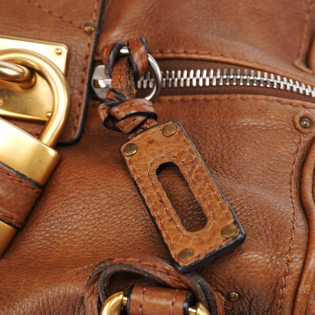 Brown Leather Paddington Padlock Shoulder Bag