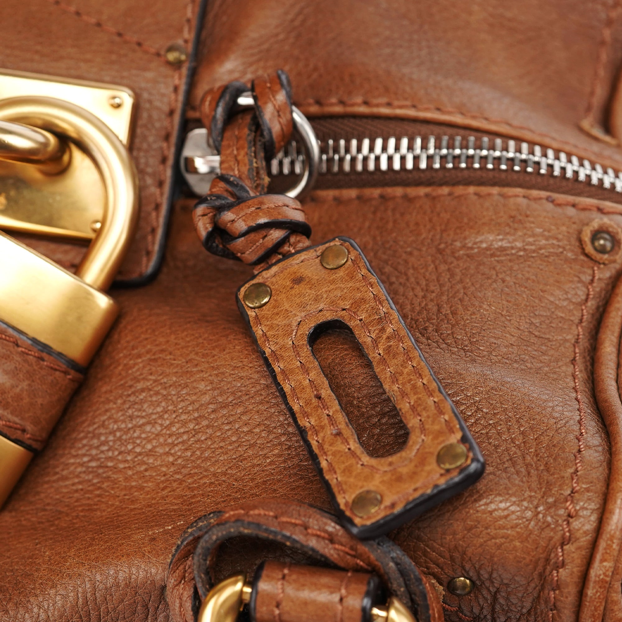 Brown Leather Paddington Padlock Shoulder Bag