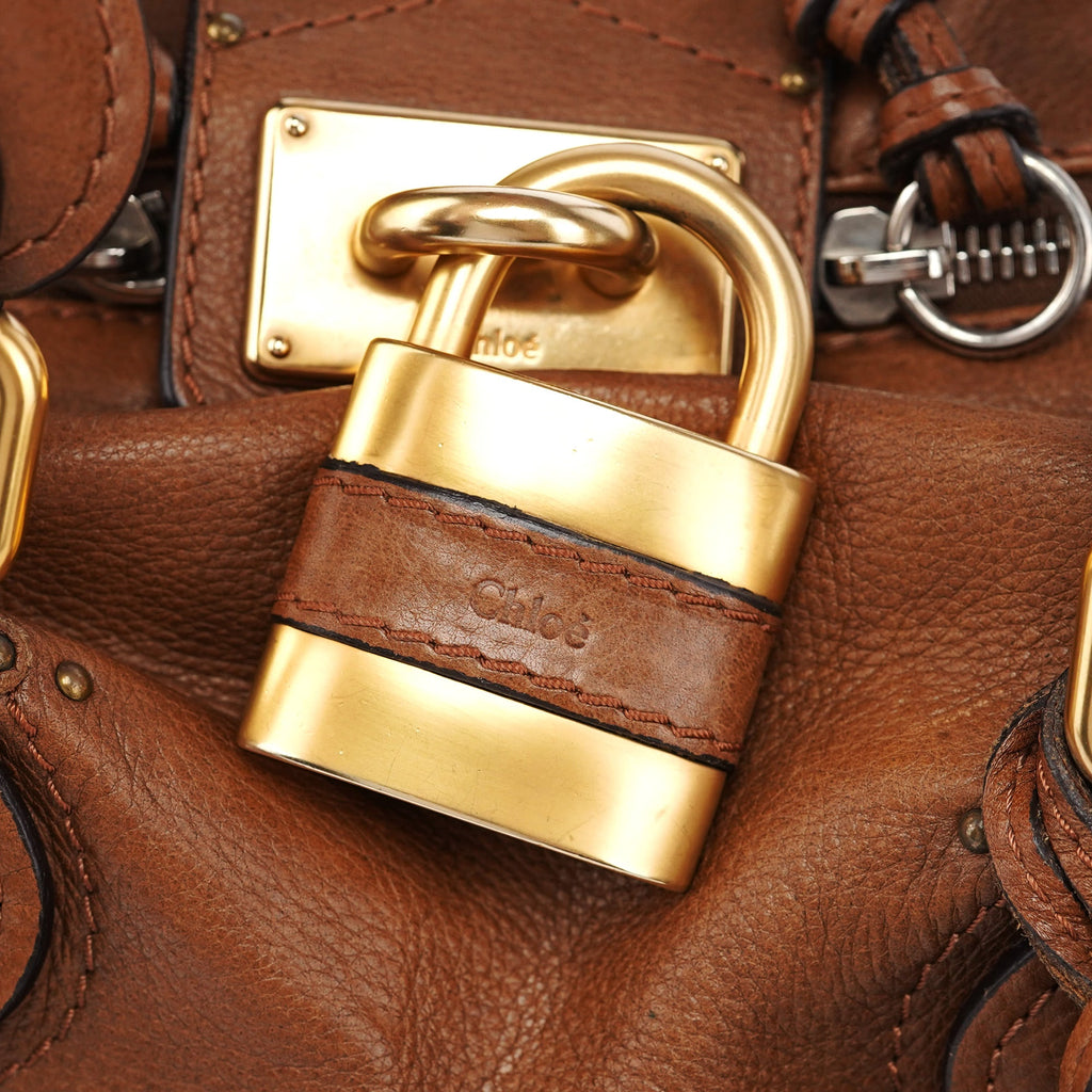 Brown Leather Paddington Padlock Shoulder Bag