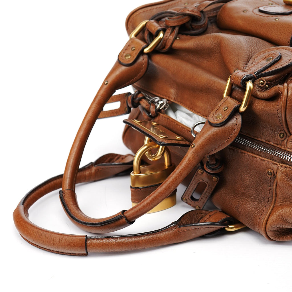 Brown Leather Paddington Padlock Shoulder Bag