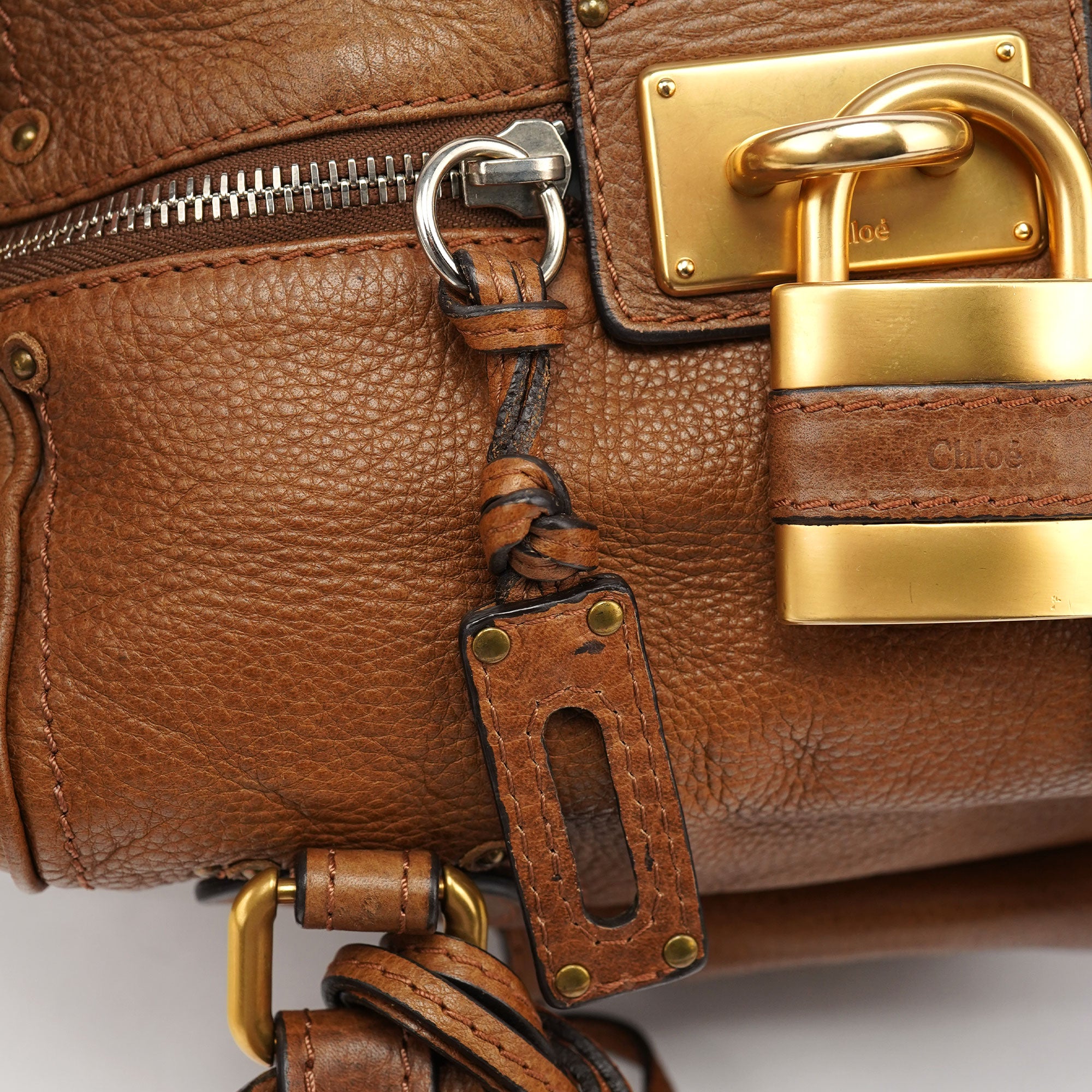 Brown Leather Paddington Pocket Shoulder Bag