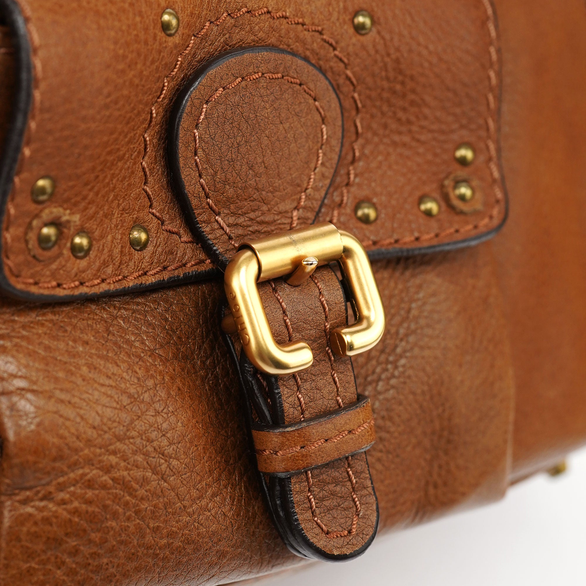 Brown Leather Paddington Pocket Shoulder Bag