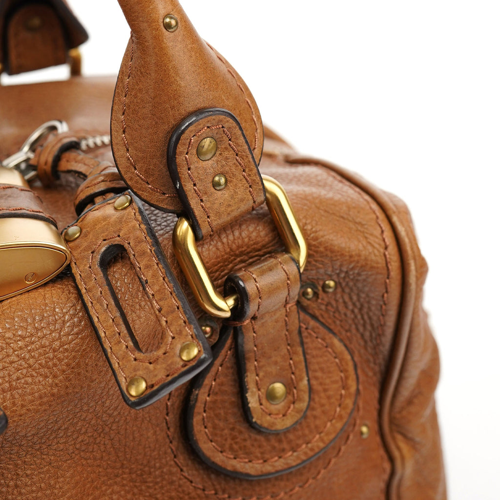 Brown Leather Paddington Pocket Shoulder Bag