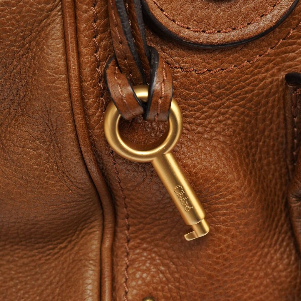 Brown Leather Paddington Pocket Shoulder Bag