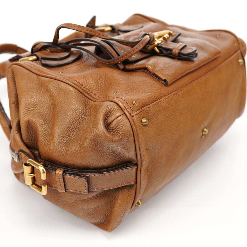 Brown Leather Paddington Pocket Shoulder Bag