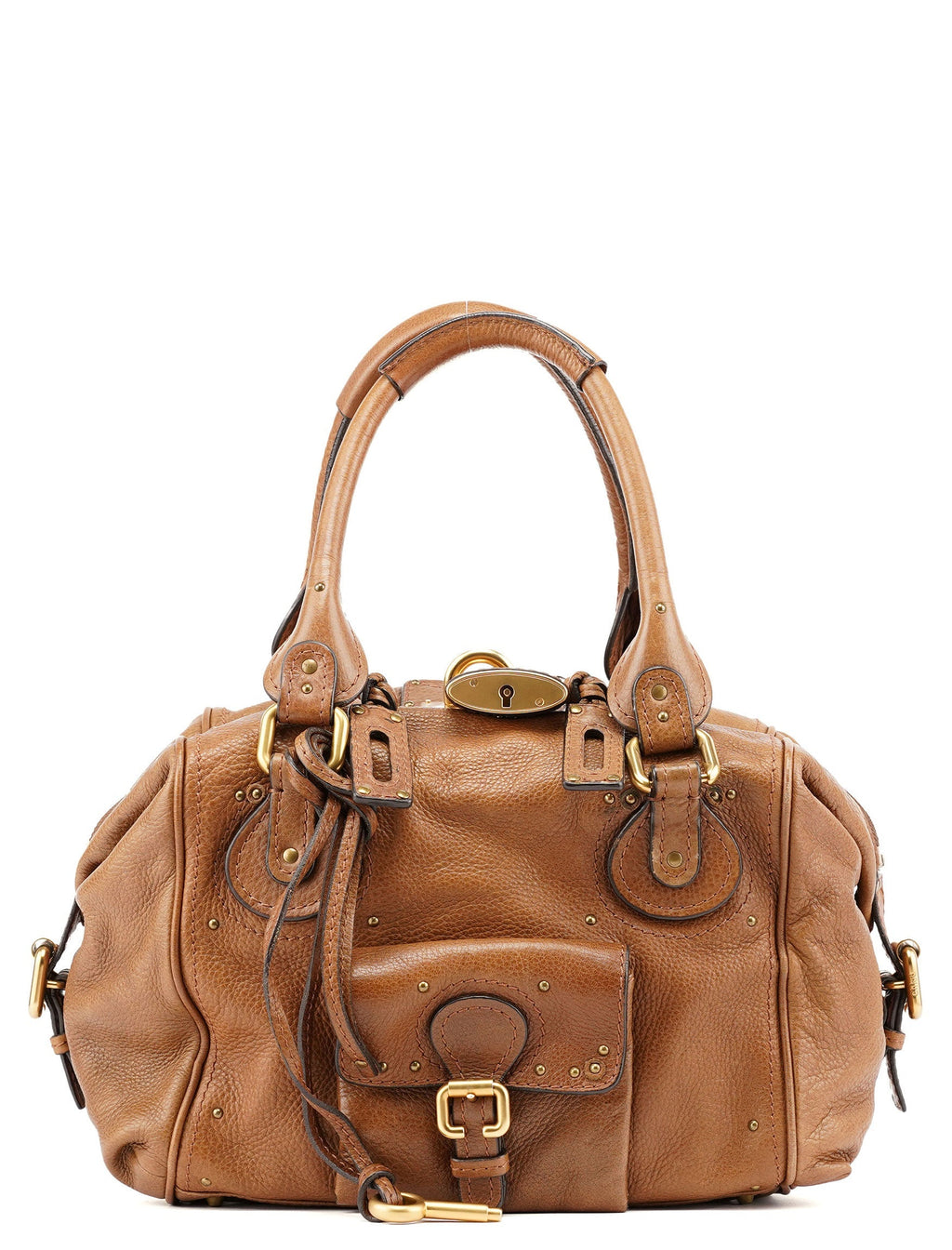 Brown Leather Paddington Pocket Shoulder Bag