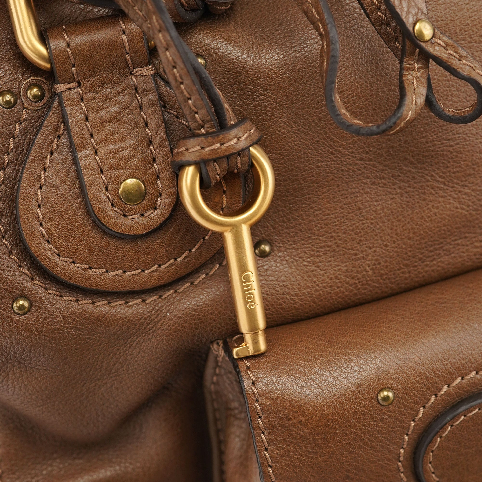 Brown Leather Paddington Pocket Shoulder Bag