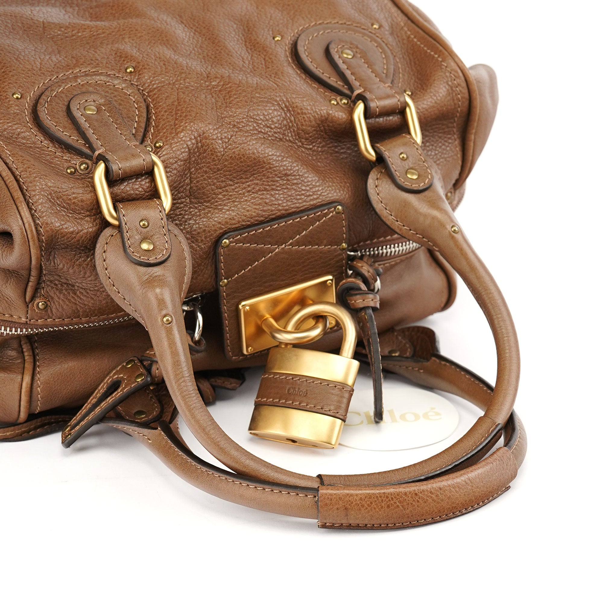 Brown Leather Paddington Pocket Shoulder Bag
