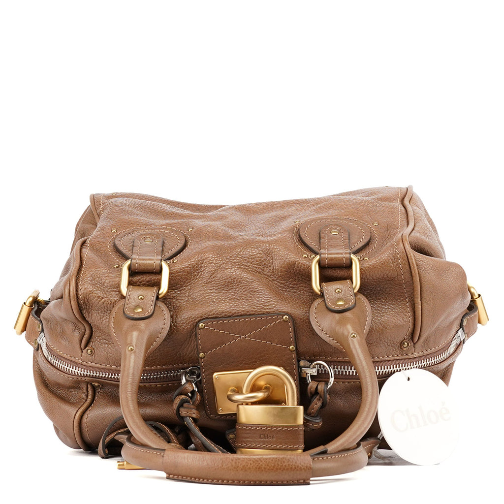 Brown Leather Paddington Pocket Shoulder Bag