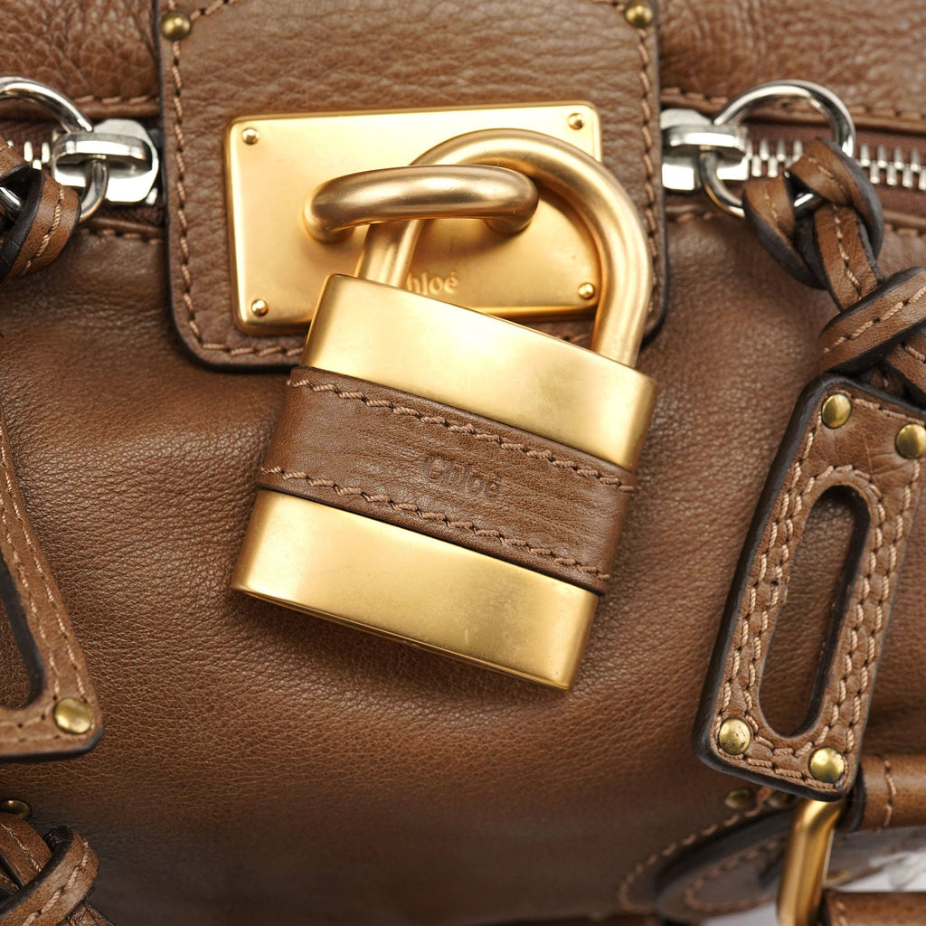 Brown Leather Paddington Pocket Shoulder Bag