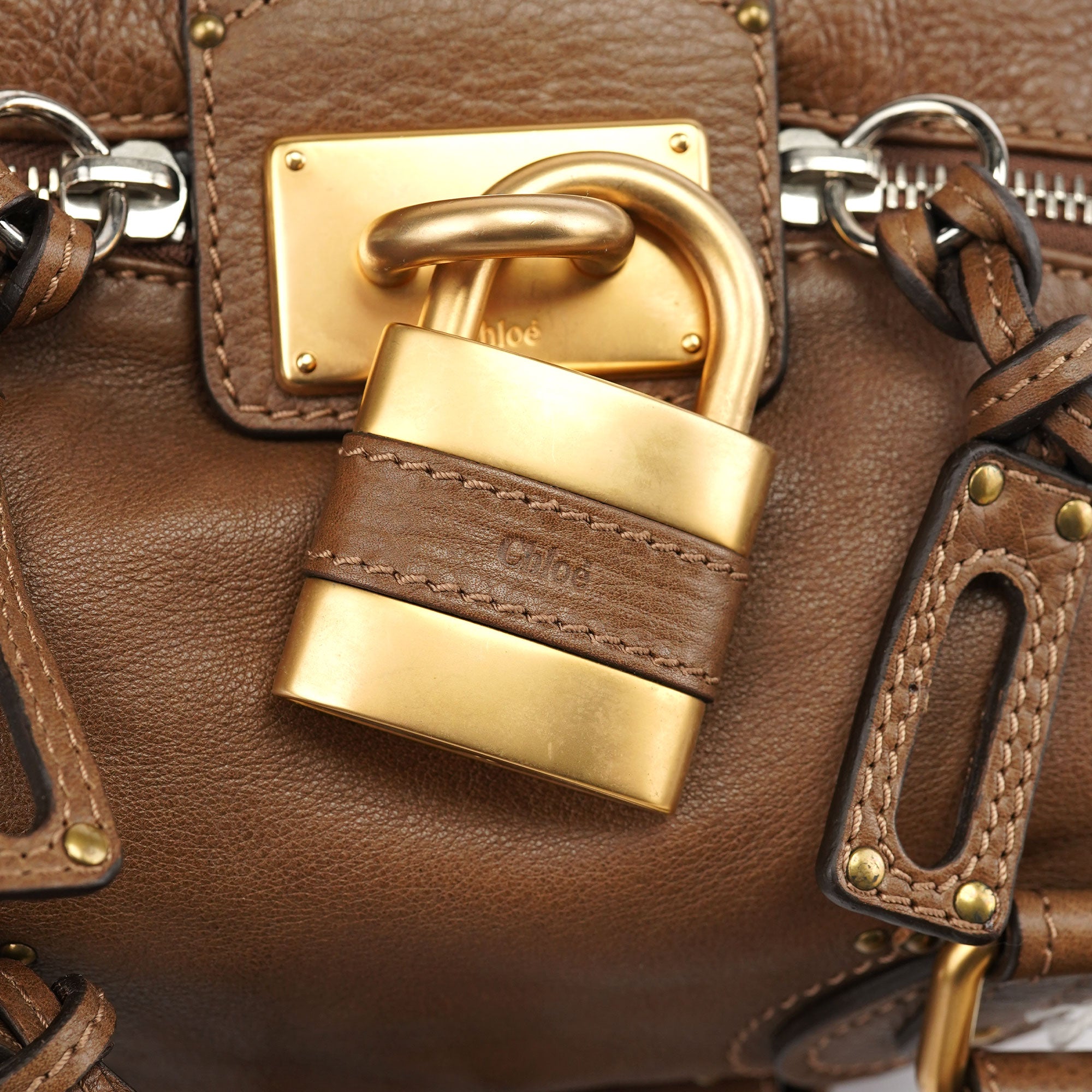 Brown Leather Paddington Pocket Shoulder Bag