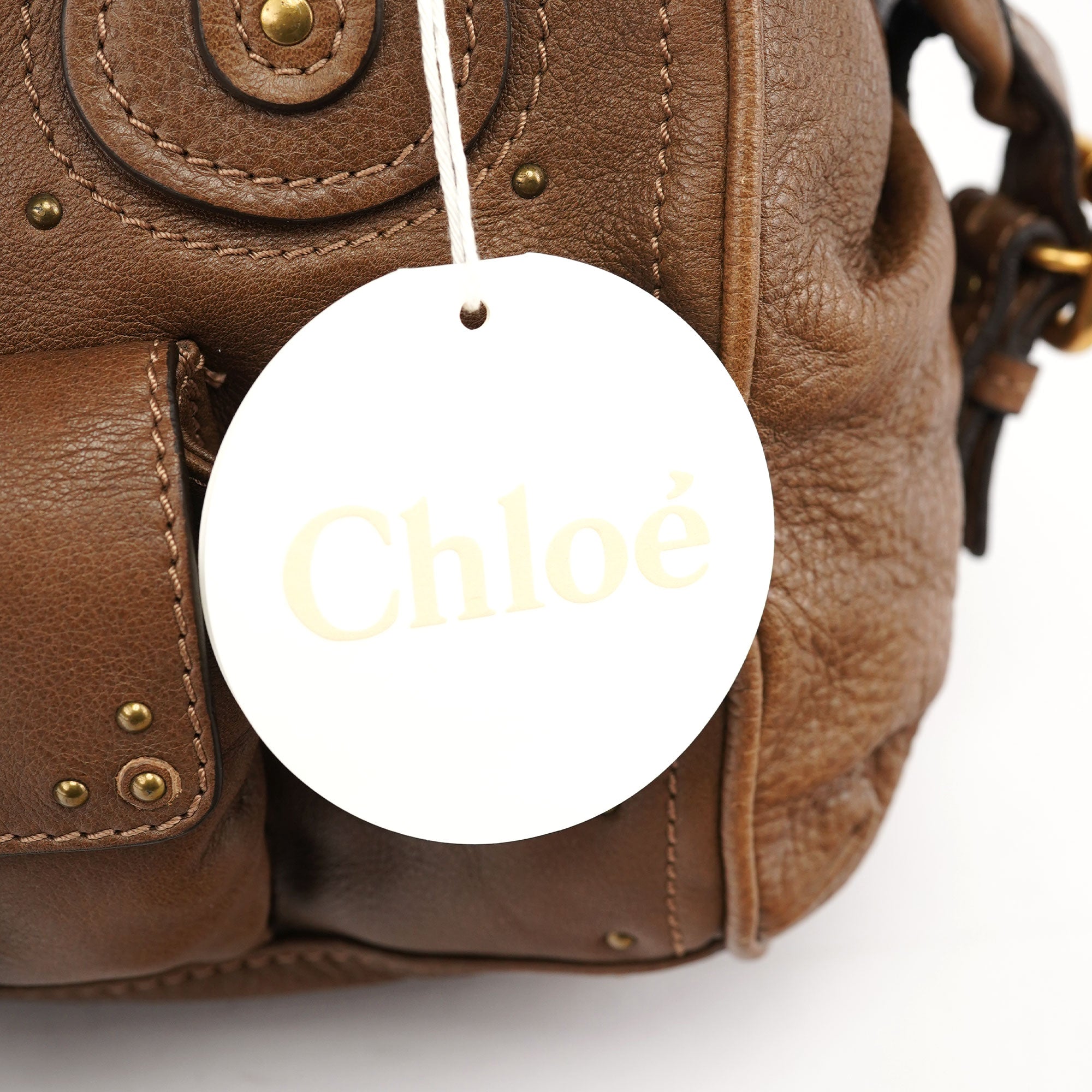 Brown Leather Paddington Pocket Shoulder Bag