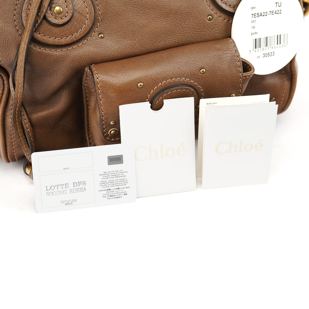 Brown Leather Paddington Pocket Shoulder Bag