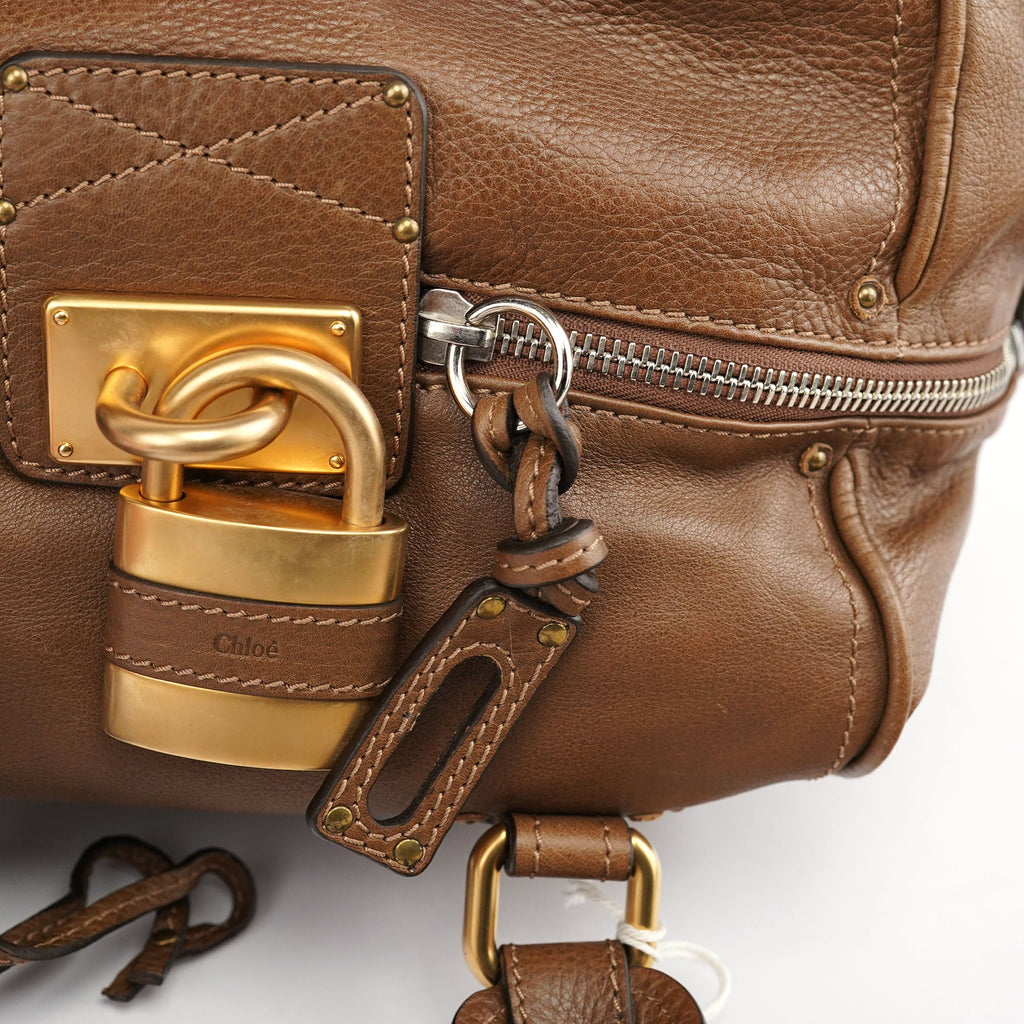 Brown Leather Paddington Pocket Shoulder Bag