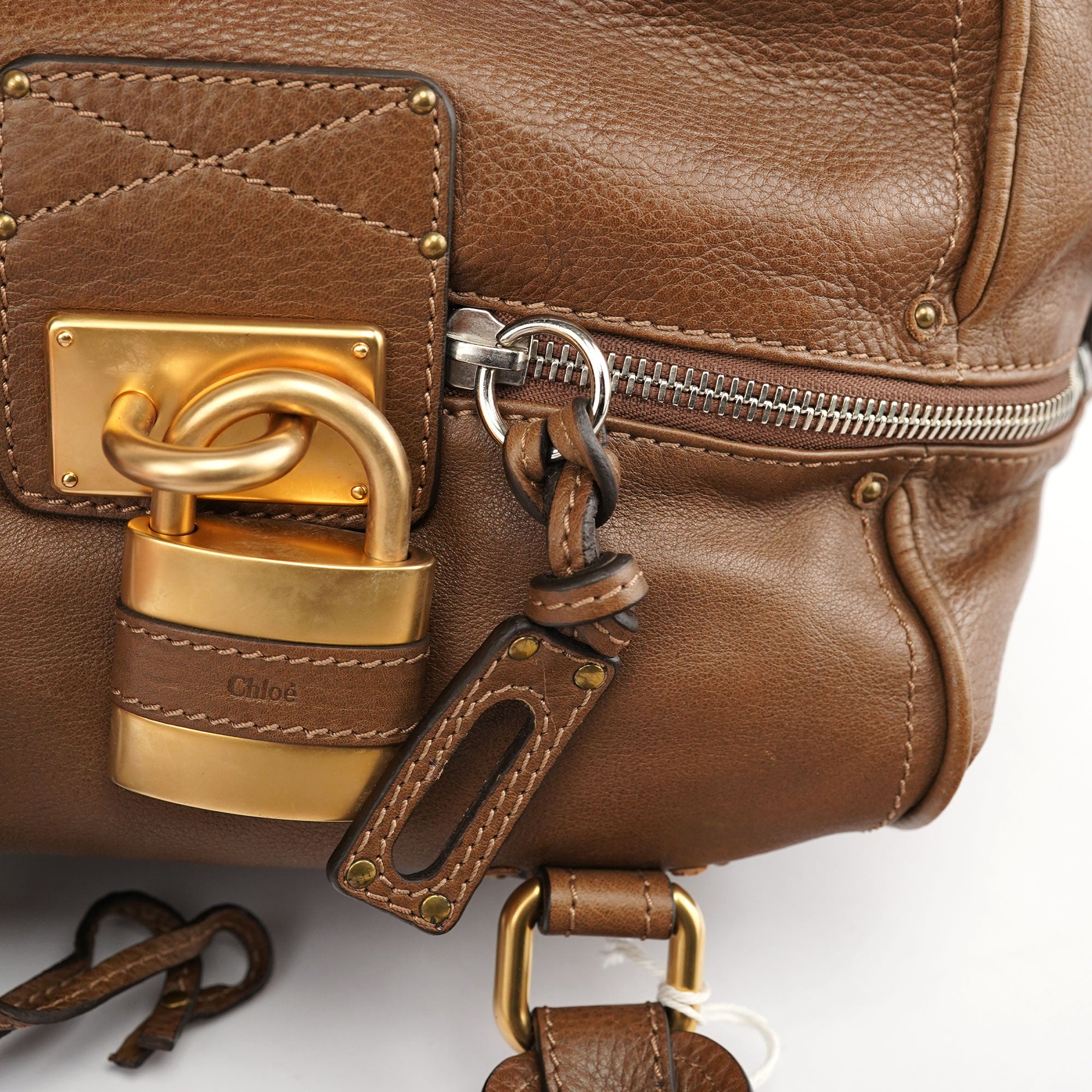 Brown Leather Paddington Pocket Shoulder Bag