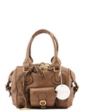 Brown Leather Paddington Pocket Shoulder Bag
