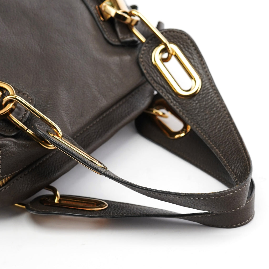 Brown Leather Paraty 2-Way Bag