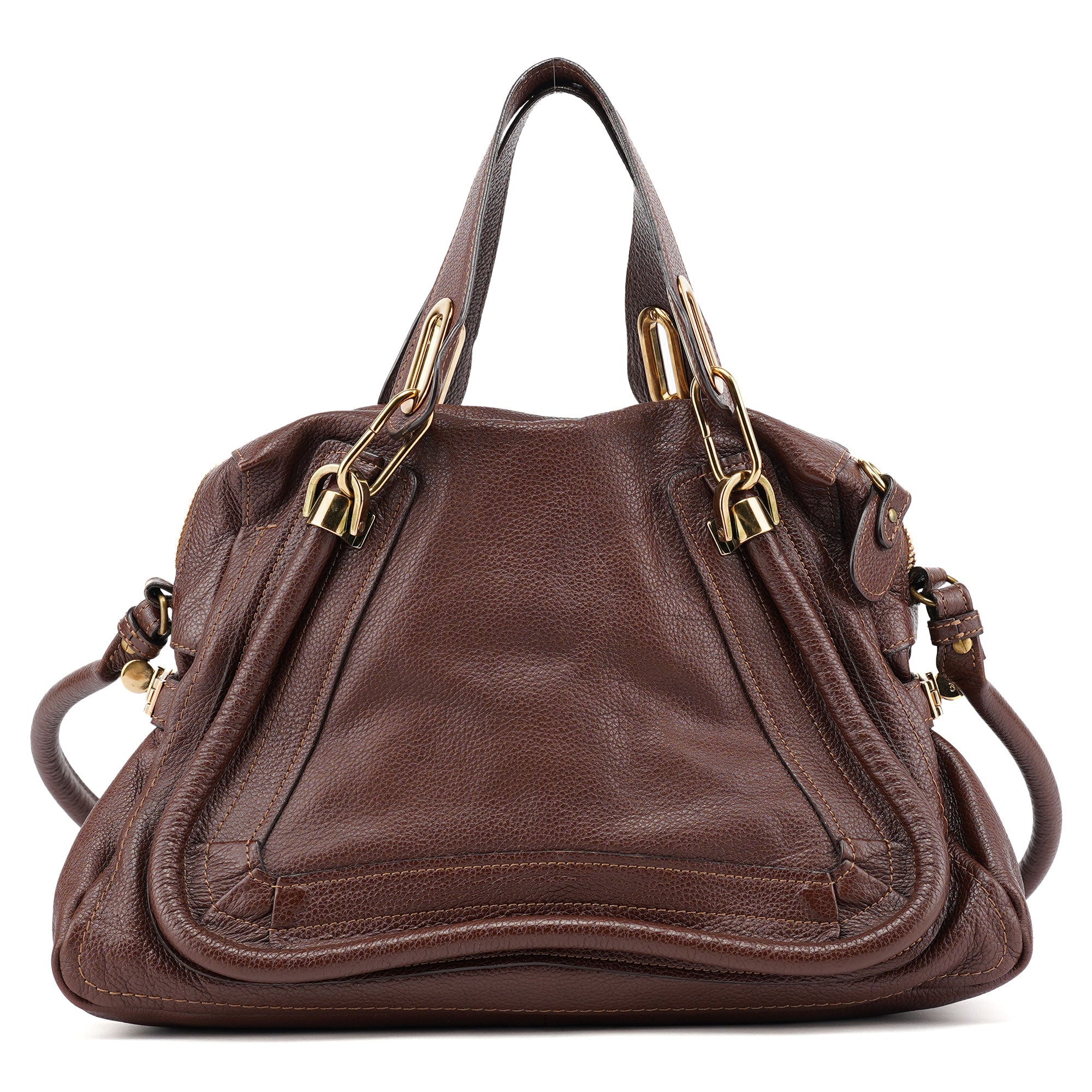 Brown Leather Paraty 2-Way Shoulder Bag