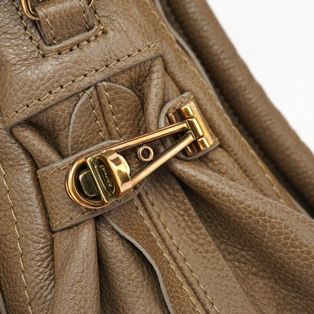 Brown Leather Paraty 2-Way Shoulder Bag