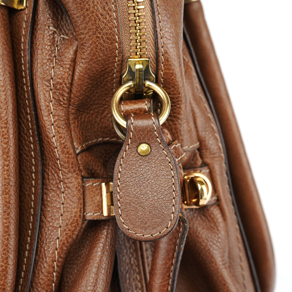 Brown Leather Paraty 2-Way Shoulder Bag