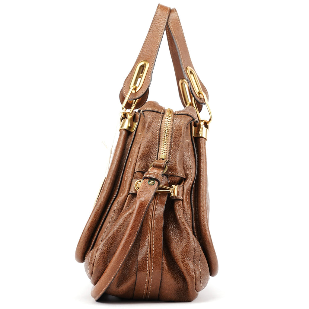 Brown Leather Paraty 2-Way Shoulder Bag