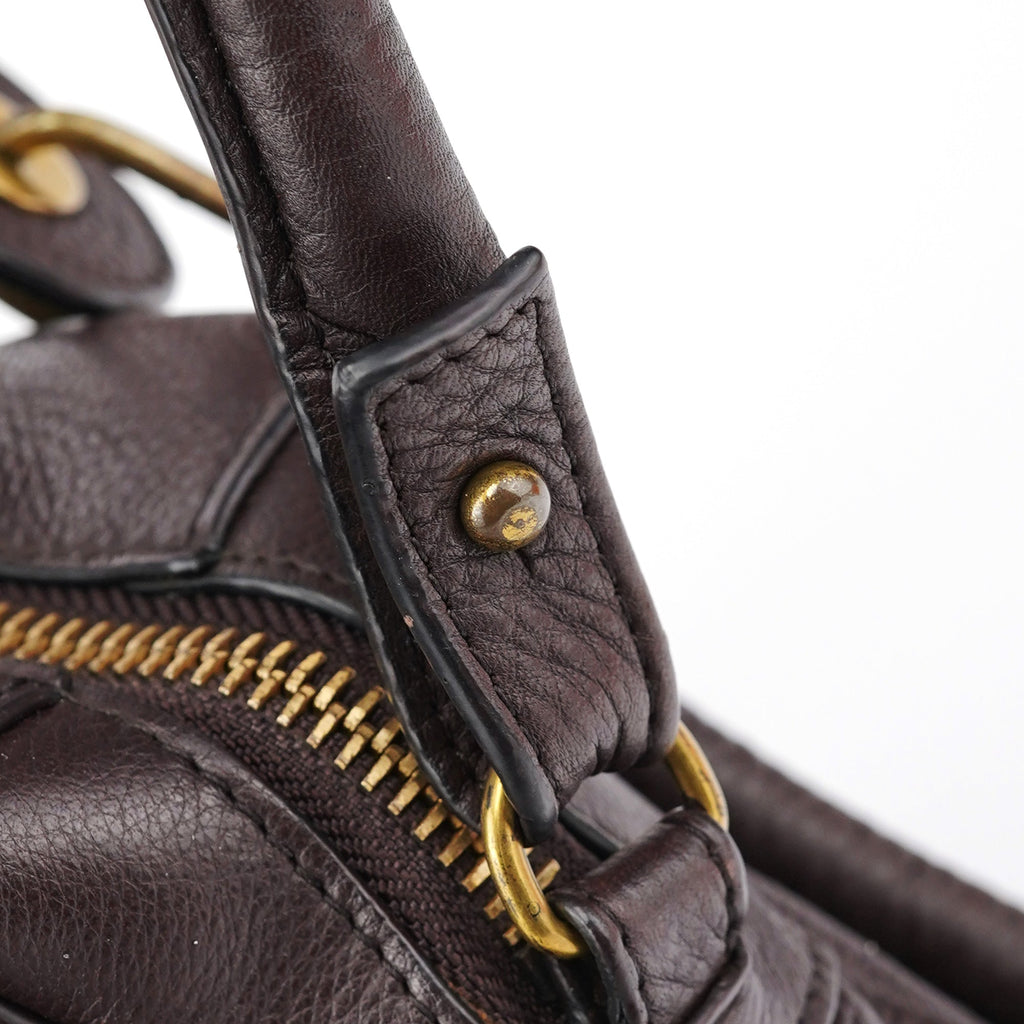 Brown Leather Paraty 2-Way Shoulder Bag