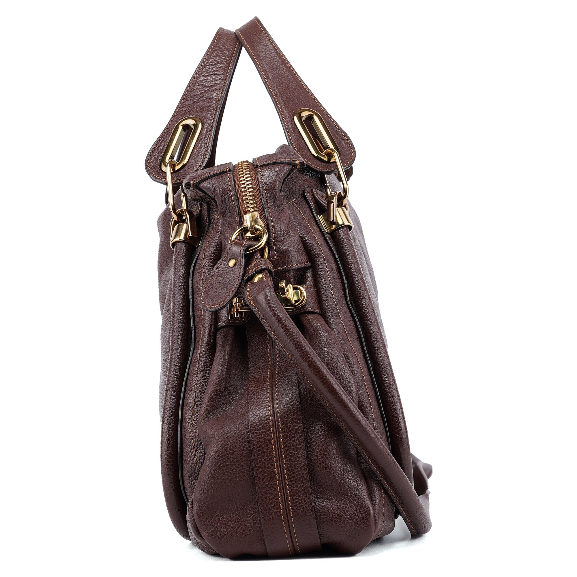 Brown Leather Paraty 2-Way Shoulder Bag