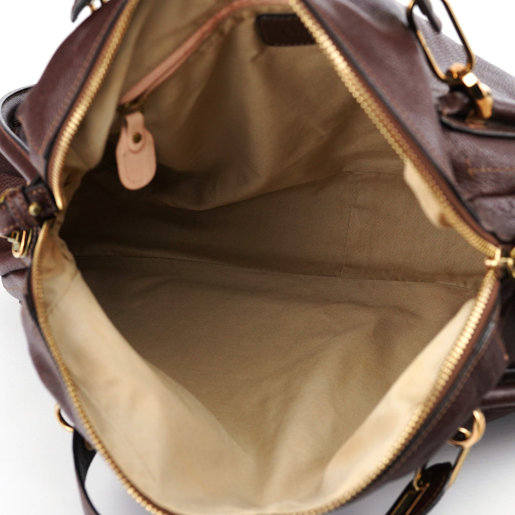 Brown Leather Paraty 2-Way Shoulder Bag