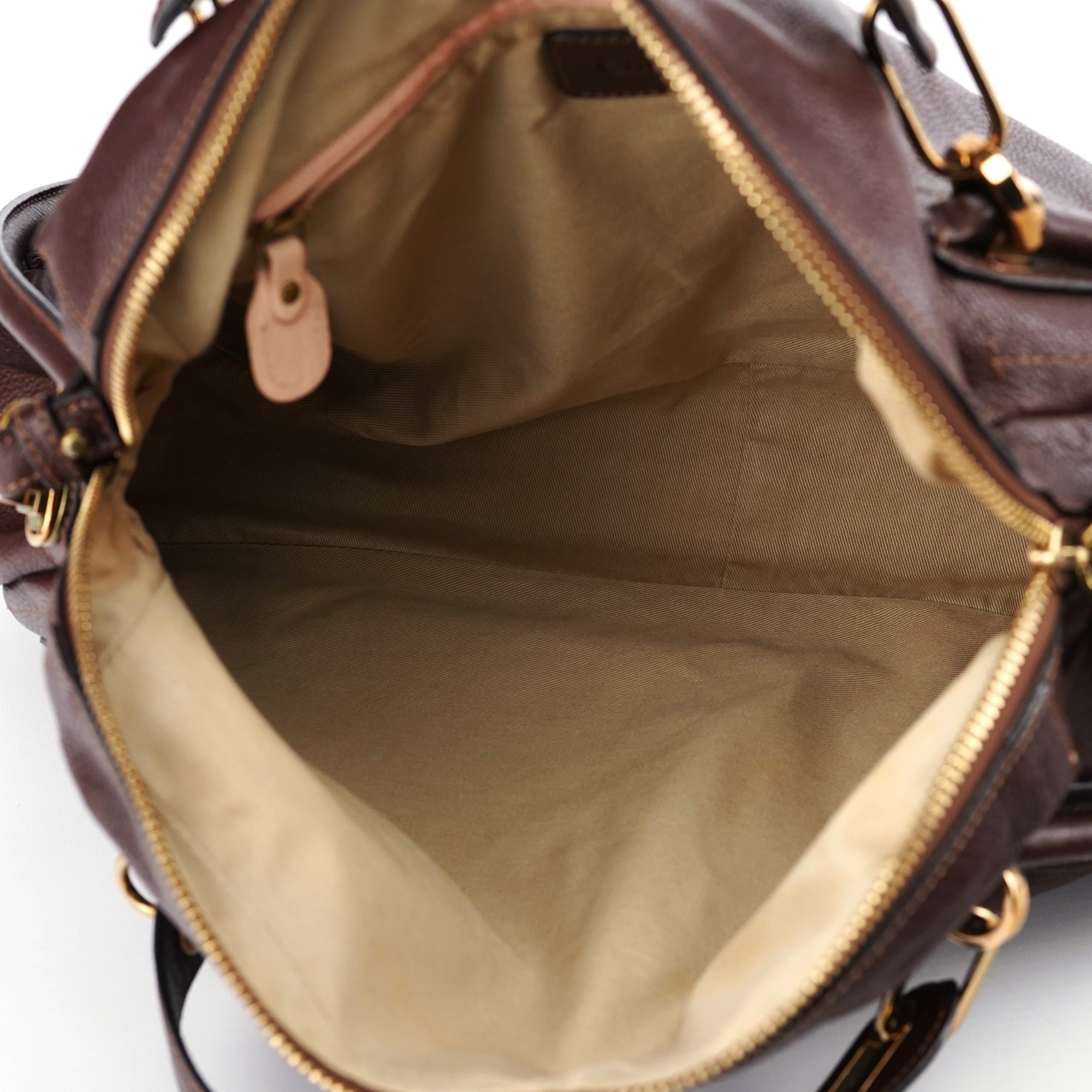 Brown Leather Paraty 2-Way Shoulder Bag