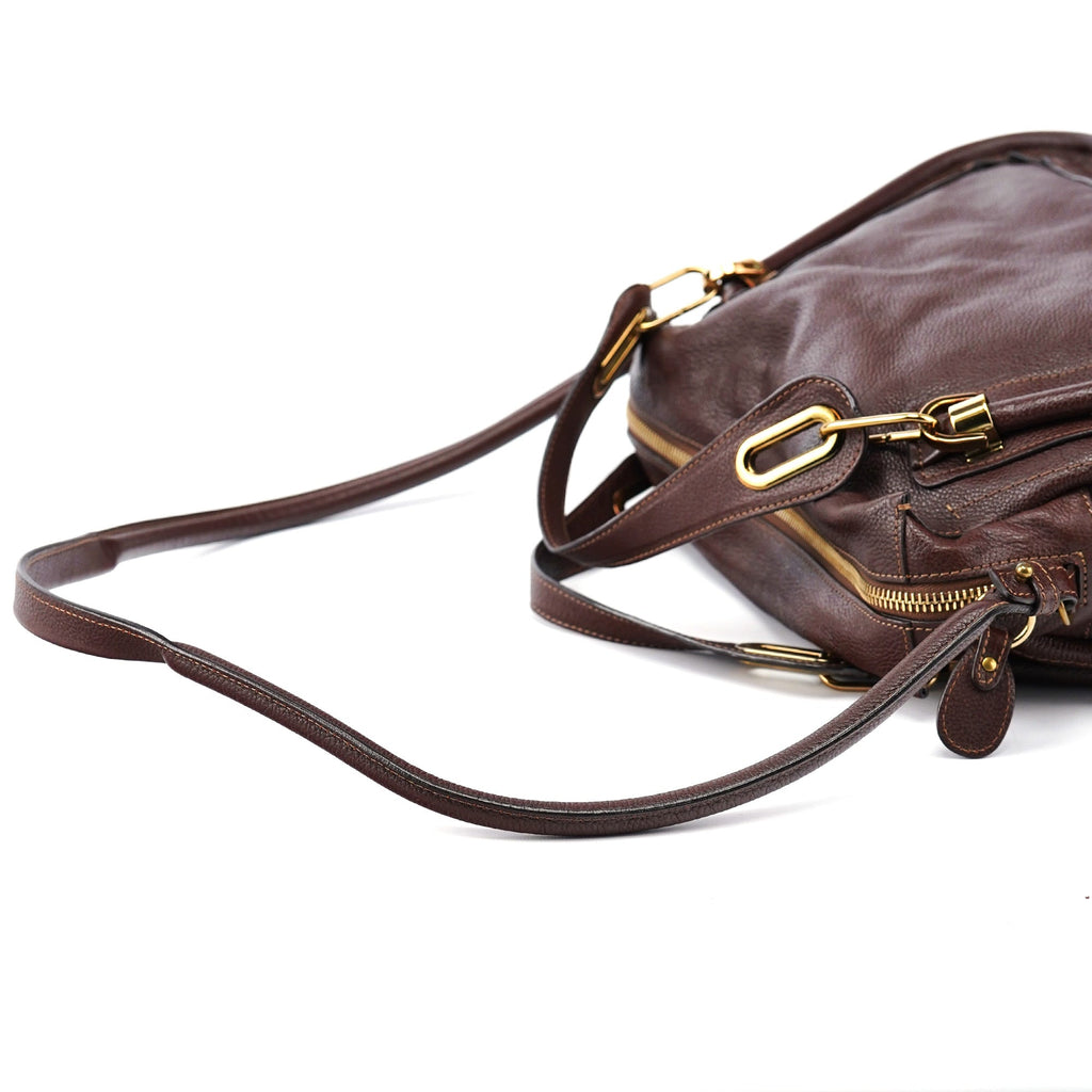 Brown Leather Paraty 2-Way Shoulder Bag