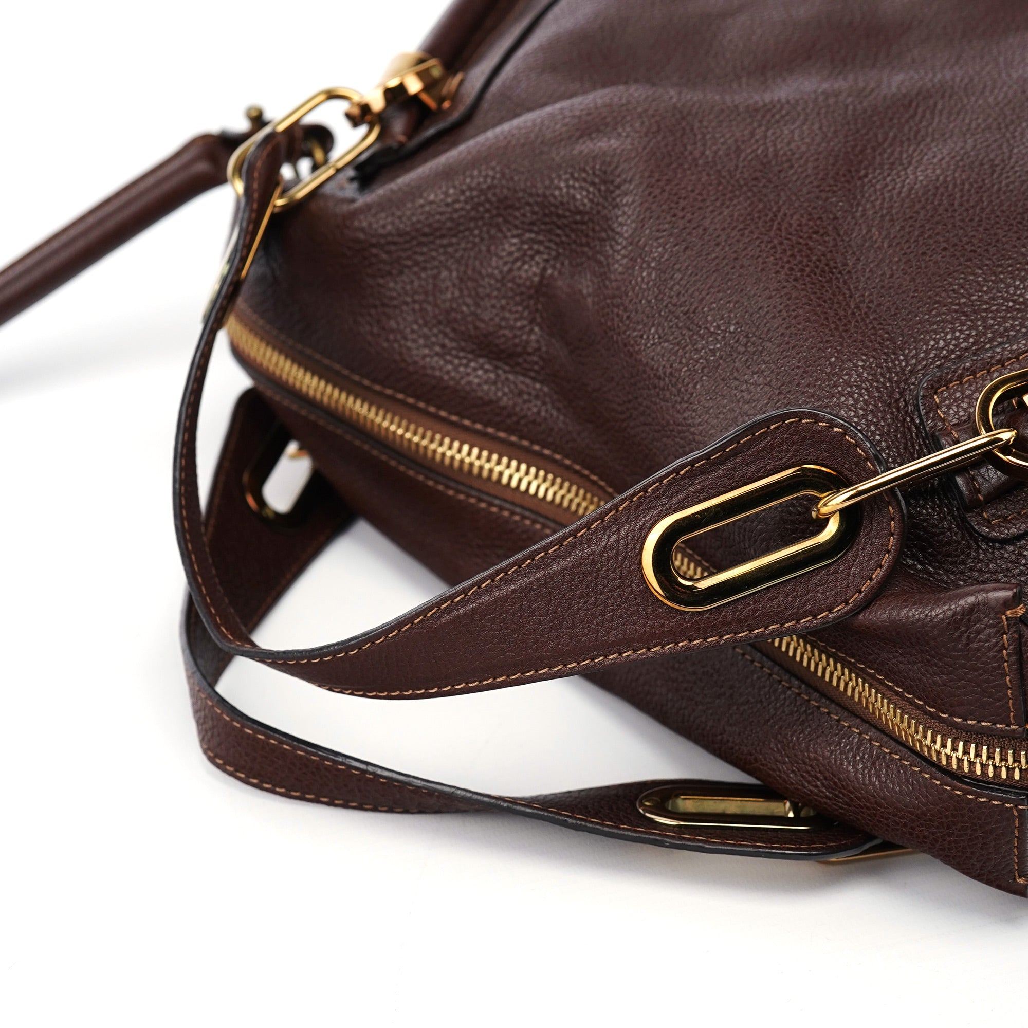 Brown Leather Paraty 2-Way Shoulder Bag
