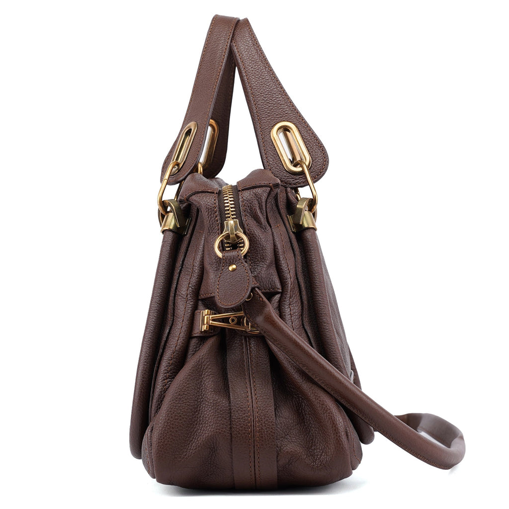 Brown Leather Paraty 2-Way Shoulder Bag