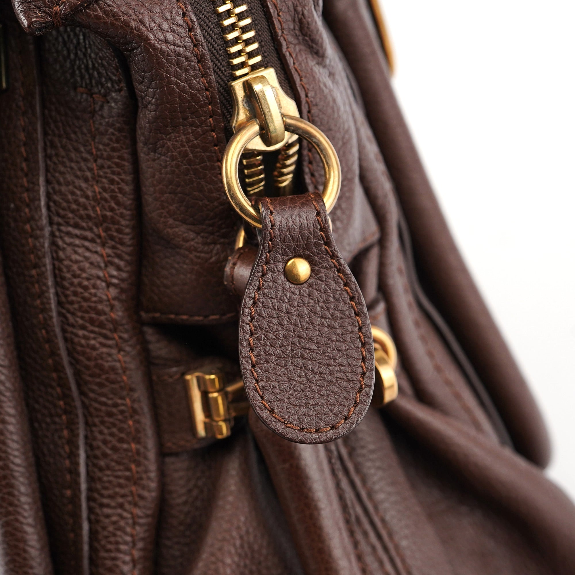 Brown Leather Paraty 2-Way Shoulder Bag