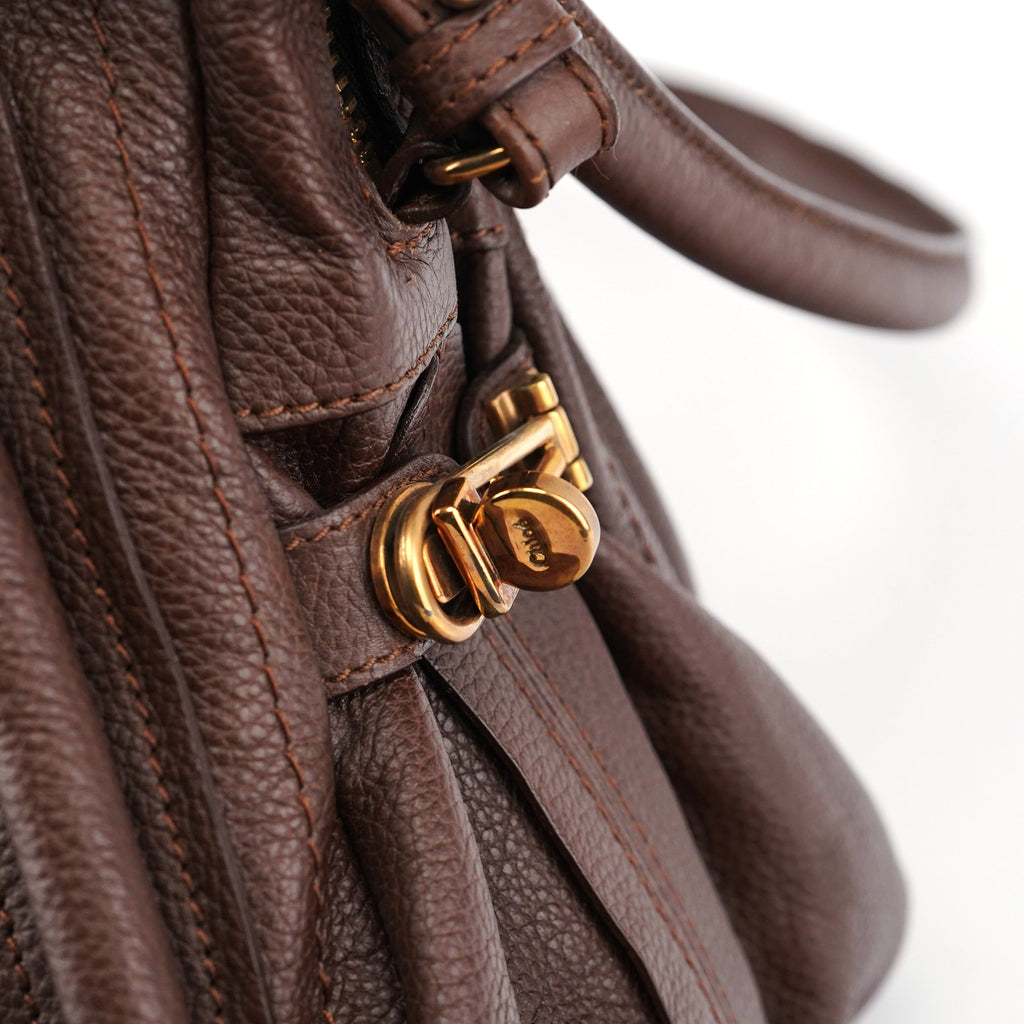 Brown Leather Paraty 2-Way Shoulder Bag