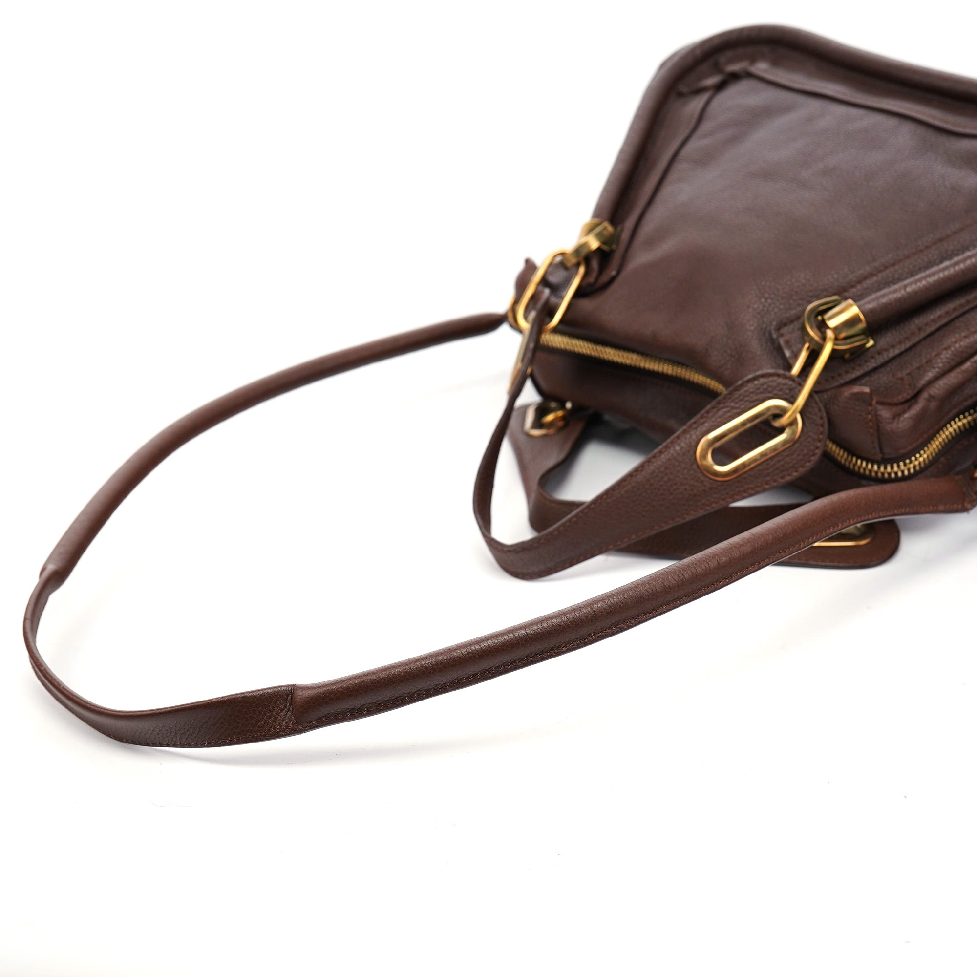 Brown Leather Paraty 2-Way Shoulder Bag