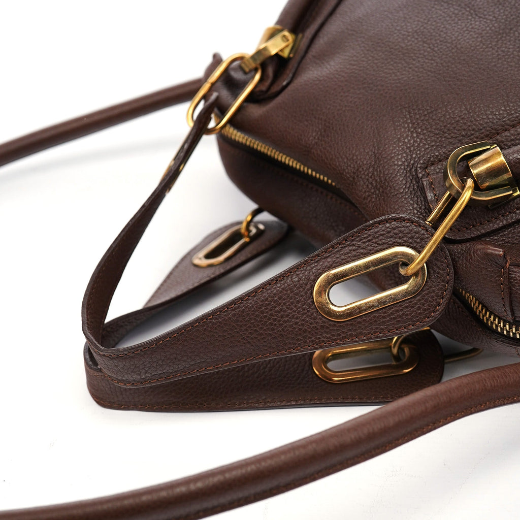 Brown Leather Paraty 2-Way Shoulder Bag