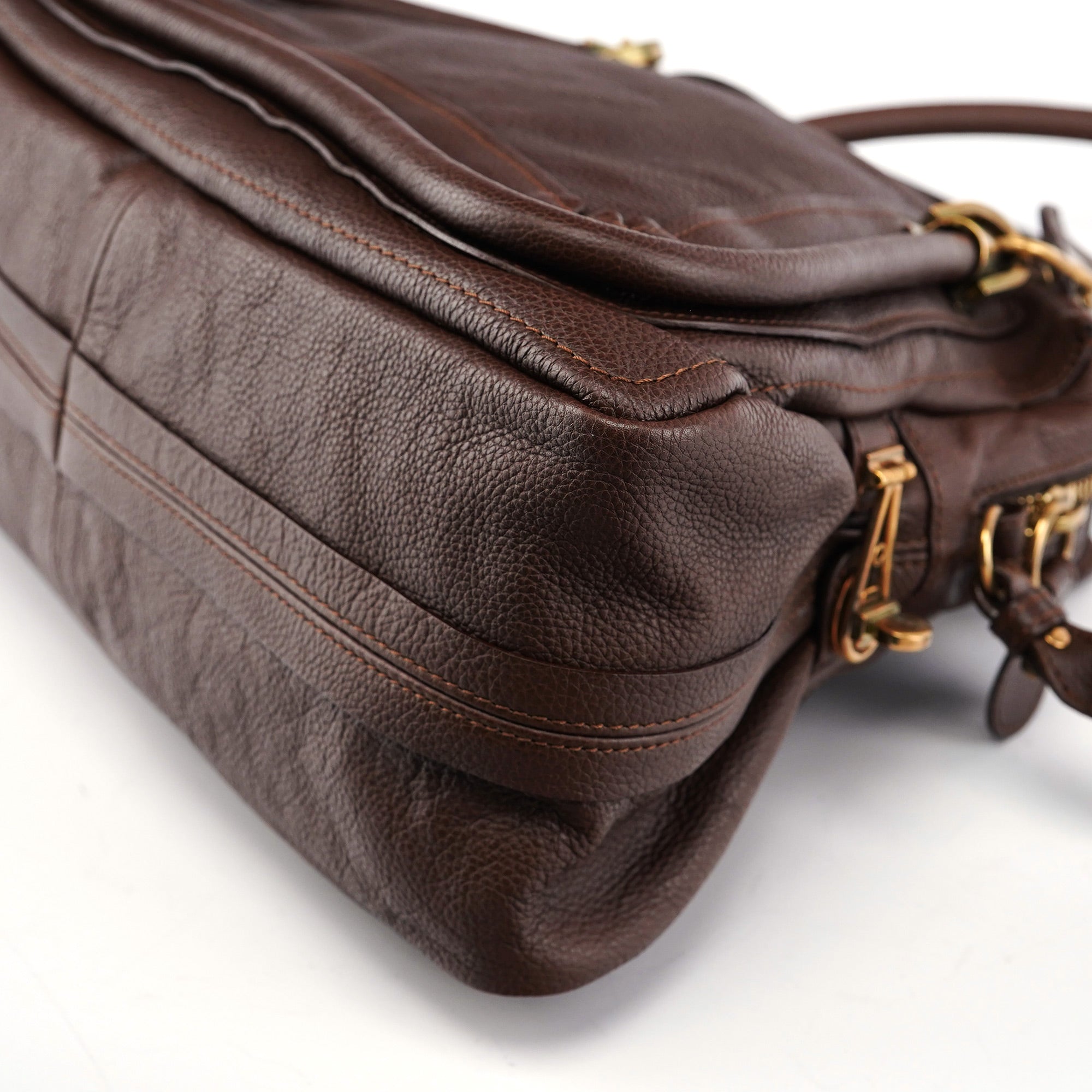 Brown Leather Paraty 2-Way Shoulder Bag