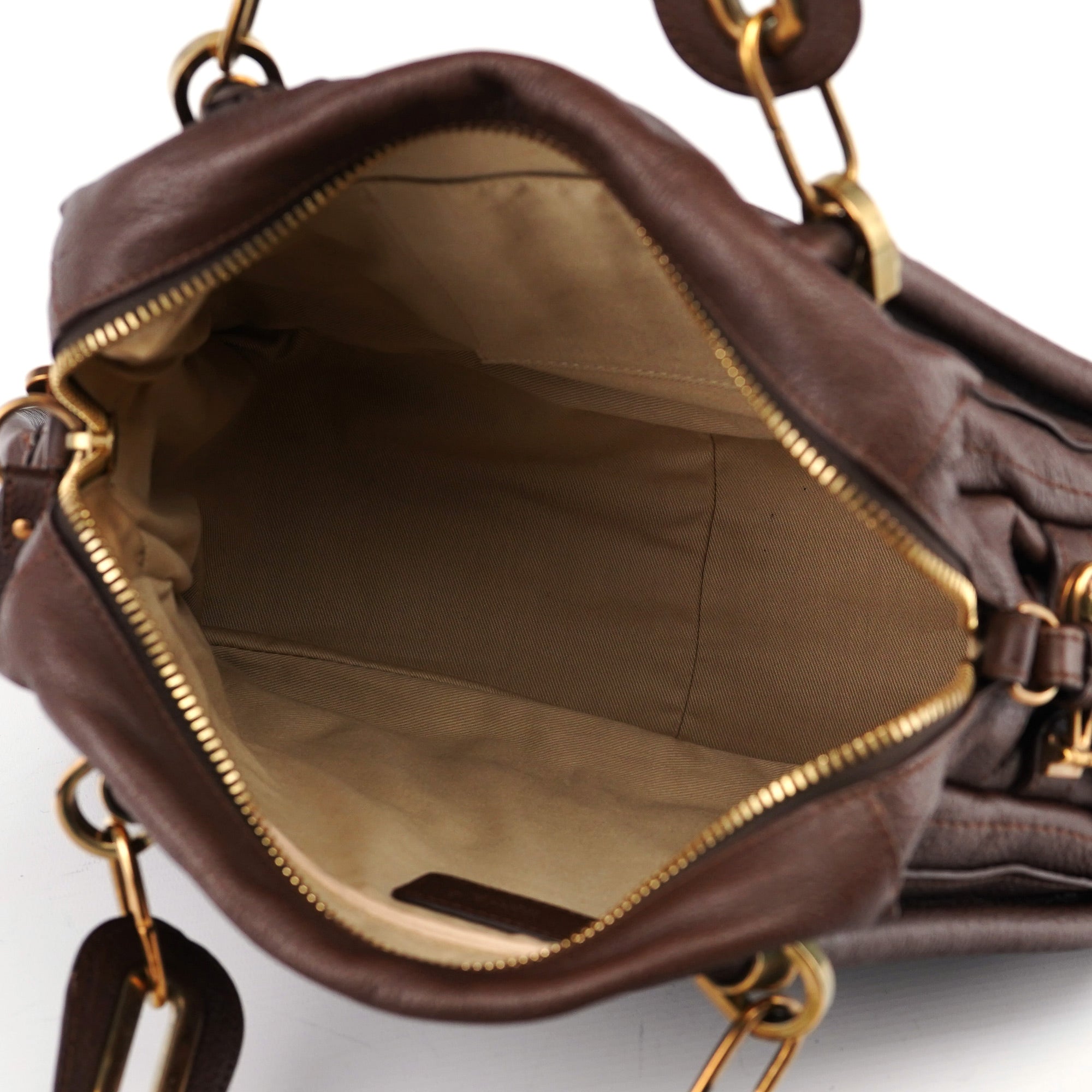Brown Leather Paraty 2-Way Shoulder Bag