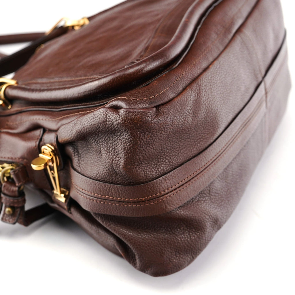 Brown Leather Paraty 2-Way Shoulder Bag