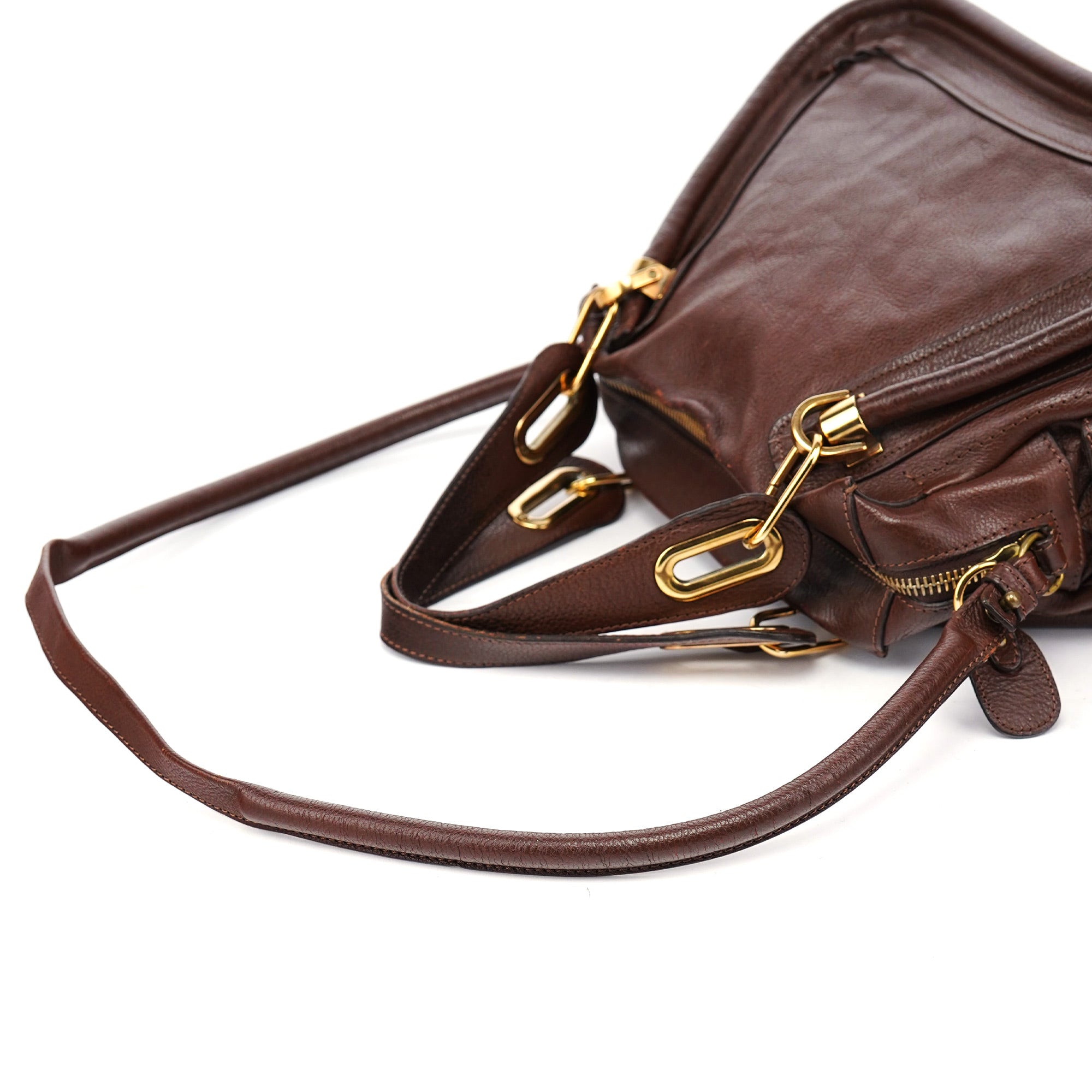 Brown Leather Paraty 2-Way Shoulder Bag
