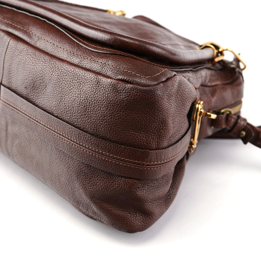 Brown Leather Paraty 2-Way Shoulder Bag