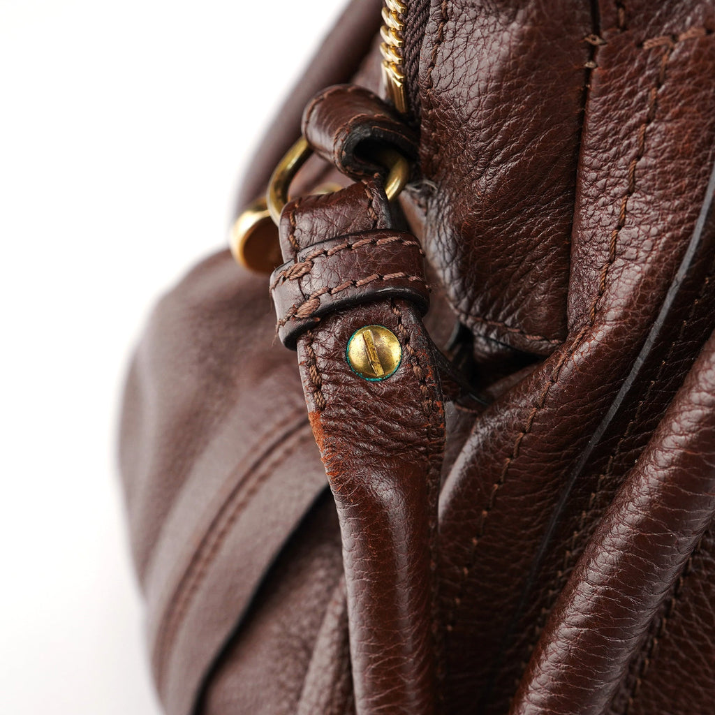 Brown Leather Paraty 2-Way Shoulder Bag