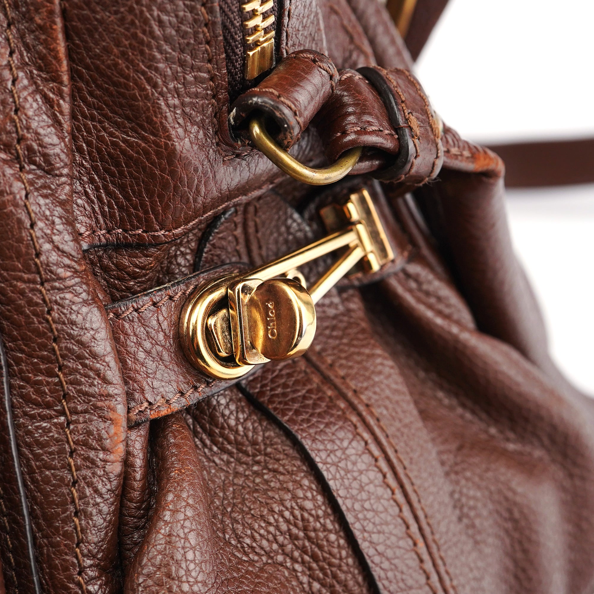 Brown Leather Paraty 2-Way Shoulder Bag