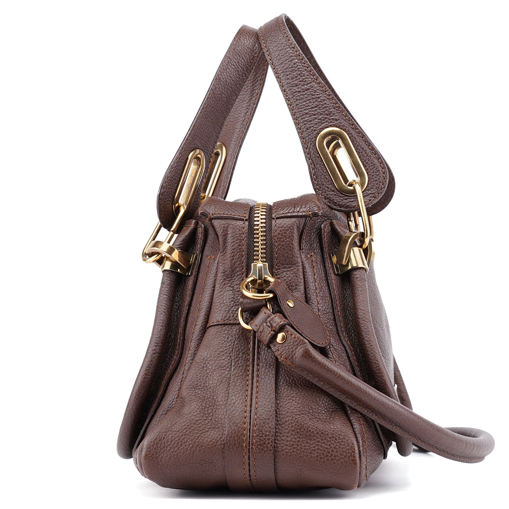 Brown Leather Paraty 2-Way Shoulder Bag