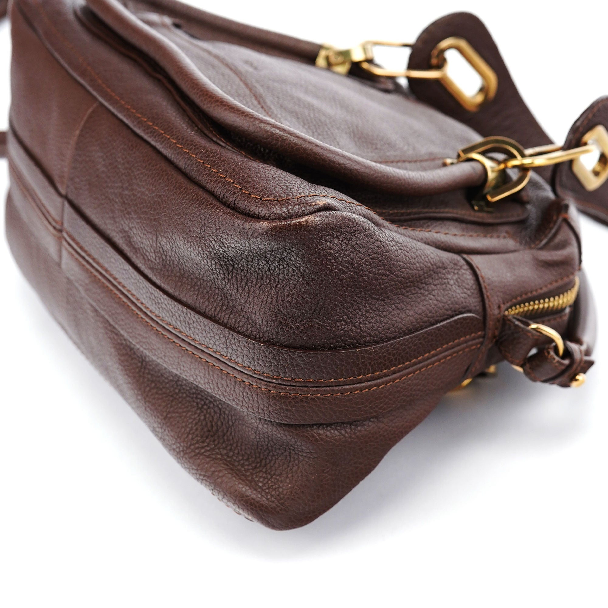 Brown Leather Paraty 2-Way Shoulder Bag