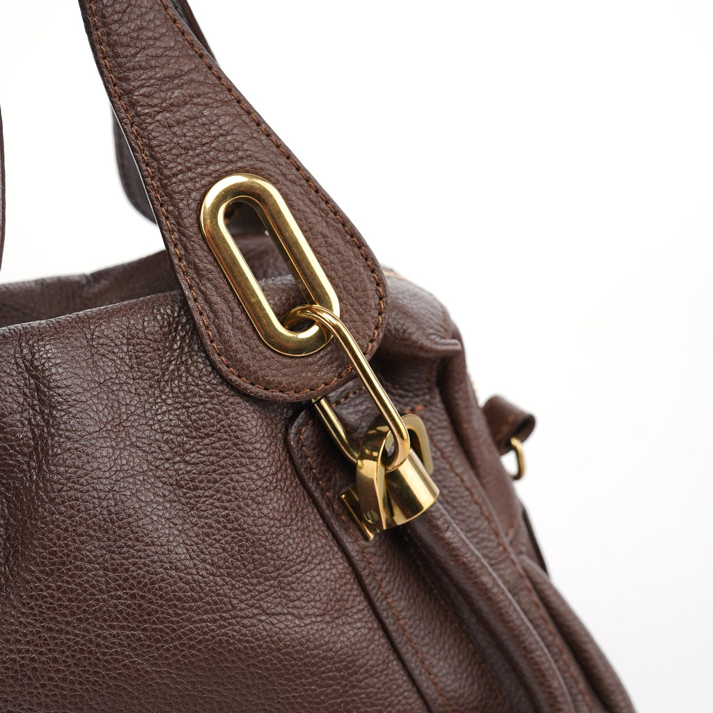 Brown Leather Paraty Tote Bag