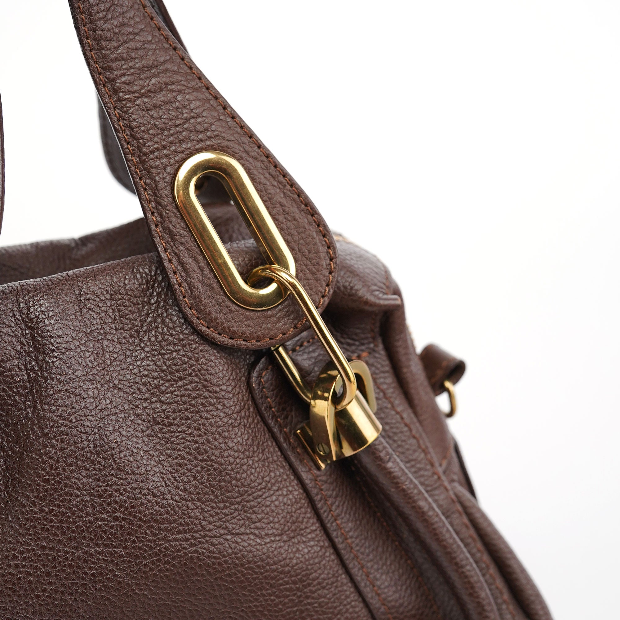Brown Leather Paraty Tote Bag